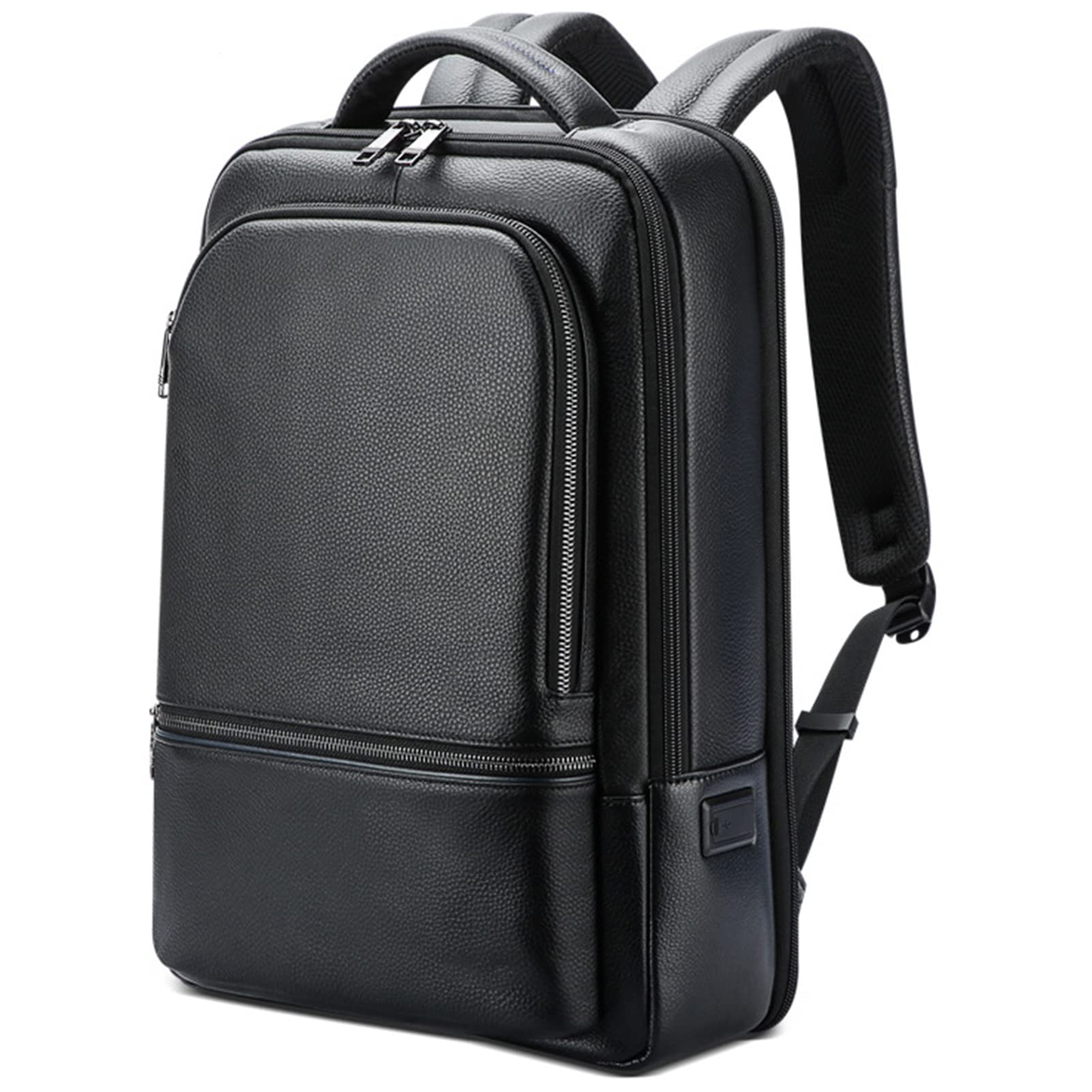 Ariga リュック メンズ 本革 牛革 スクエア 15.6インチPC収納