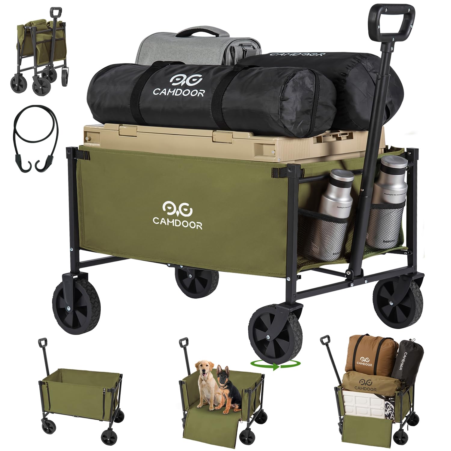 キャンプカート後ろ開け 長物対応　 大容量240L Amazon.co.jp: CAMDOOR 後ろ開け キャリーワゴン 長物対応【3秒