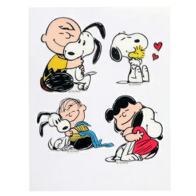 楽天市場 スヌーピー 耐熱耐水ステッカー ハグ スヌーピーグッズ キャラクター シール おかいものsnoopy おかいものsnoopy 楽天市場店