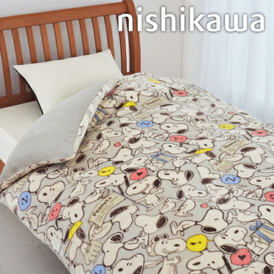 スヌーピー あたたか掛けふとんカバー ピーナッツオールキャスト