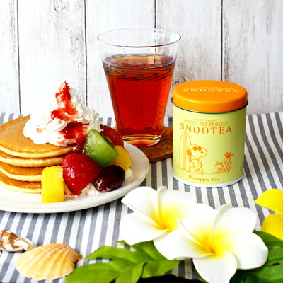 Snootea スヌーティー スヌーピー紅茶 パイナップルティースヌーピー 缶 缶入り 紅茶缶 フレーバーティー パイナップル 紅茶 香り ティーバッグ