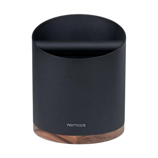 Normcore エスプレッソノッカーボックス、コーヒーかす用高耐久ノックボックス、取り外し可能なバーとウォールナットノンスリップベース、衝撃吸収耐久性、ステンレススチール、ブラック｜OkaLiving店 8,837円