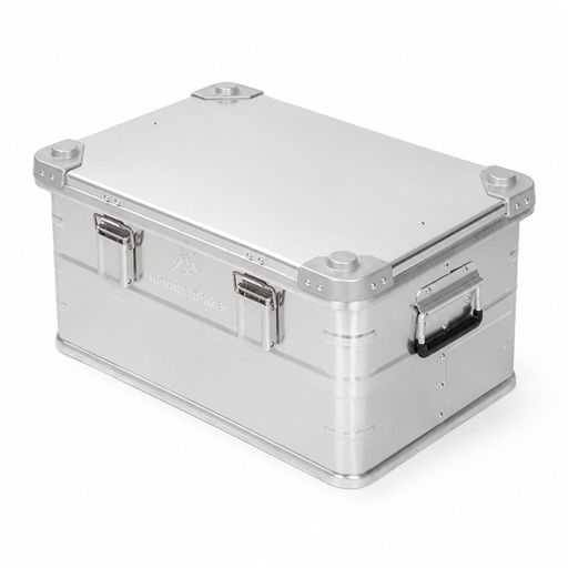 Mountainhiker アルミコンテナボックス 50L アルミマグネシウム合金製 収納ボックス キャンプ収納 車載収納 工具箱 防災備蓄 スタッキング可能 軽量約4.1kg 耐荷重約70kg ロック付きラッチ スプ&hellip;｜OkaLiving店