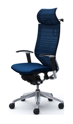 オカムラ Baron バロン チェア エクストラハイバック 固定ヘッドレスト ハンガー付 グラデーションサポートメッシュ 可動肘 ポリッシュフレーム ブラックボディ ナイロンキャスター CP88BR|オカムラ 公式ショップ店