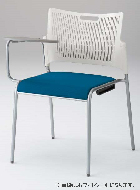 オカムラ RETE 4本脚キャスタータイプ アプリコット 582幅×523奥行×438座高