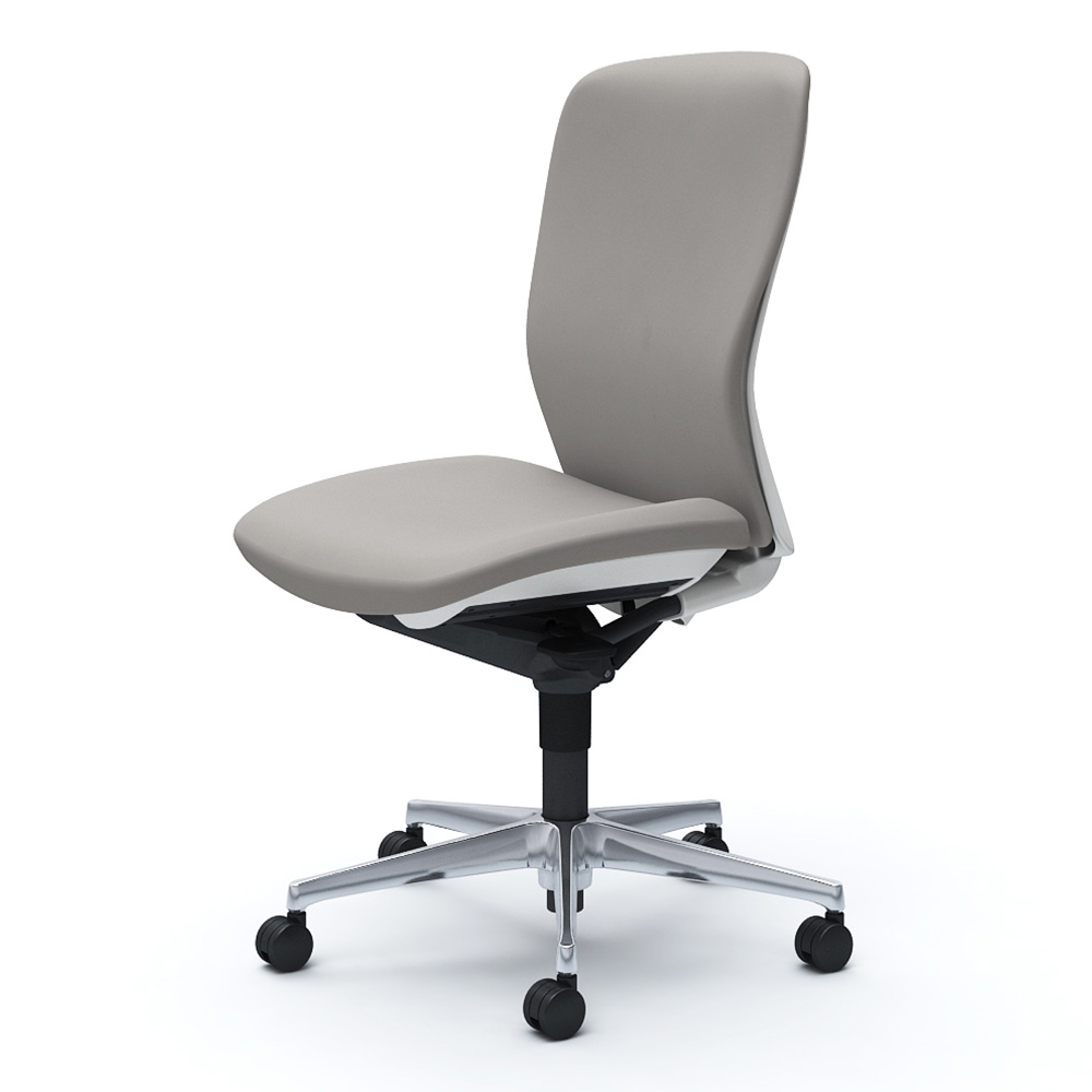 オカムラ スラート ハイバック 肘なし ホワイトシェル アルミポリッシュ脚 ナイロンキャスター C335WA 【完成品】｜オカムラ 公式ショップ店