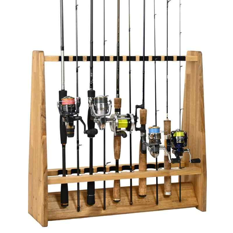WOOD WORKS 日本製 ロッドスタンド両面19本用 組立済