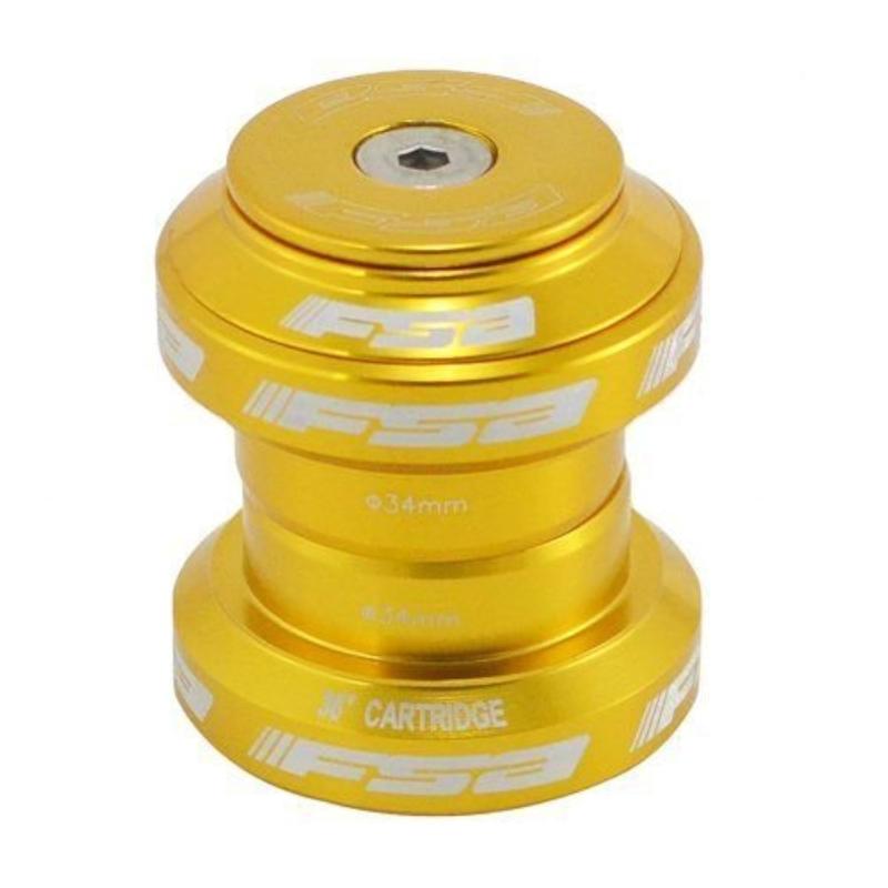 FSA Orbit MX 1-1/8Inches Threadless MTB Road Headset with Top Cap, Gold, NO.20, XTE1506