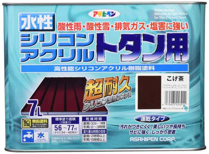 アサヒペン(Asahipen)水性シリコンアクリルトタン用3L/7L/14L｜櫻花舎店
