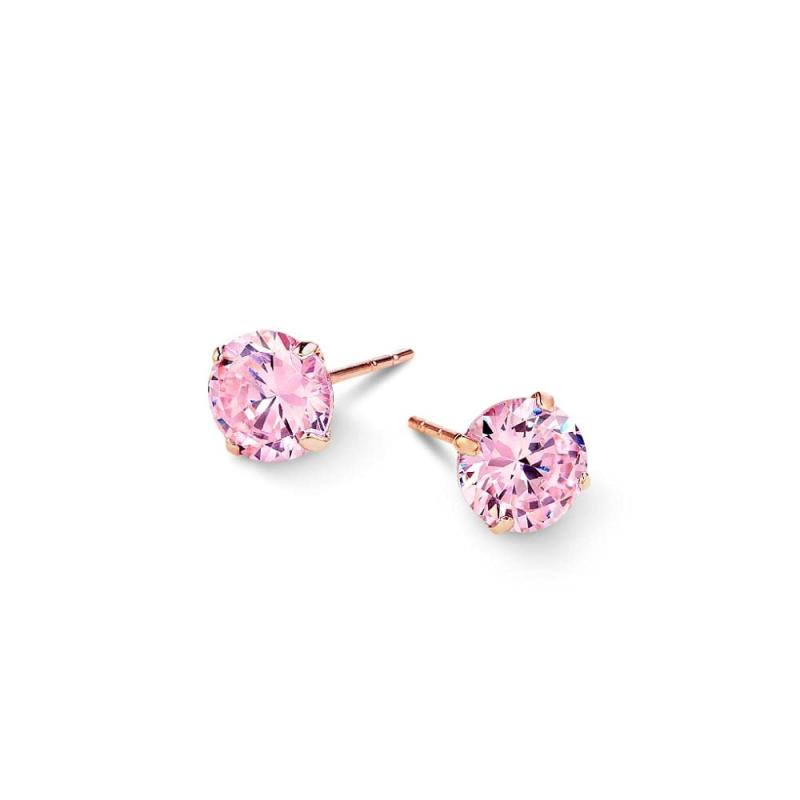 [Gift from New York] 定番 一粒 ピンク ピアス K14 ホワイトゴールド ピアス 最大1.25ct ピアス｜櫻花舎店