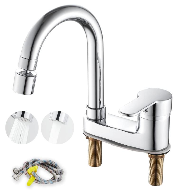 楽天市場】洗面水栓 洗面台蛇口 2穴洗面用水栓 ツーホール式水栓 洗面