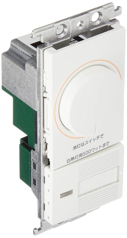 パナソニック(Panasonic) コスモシリーズワイド21 埋込調光スイッチC ほたるスイッチC 白熱灯用500W ロータリー式 ホワイト AC100V 500W WTC57525WK｜櫻花舎店