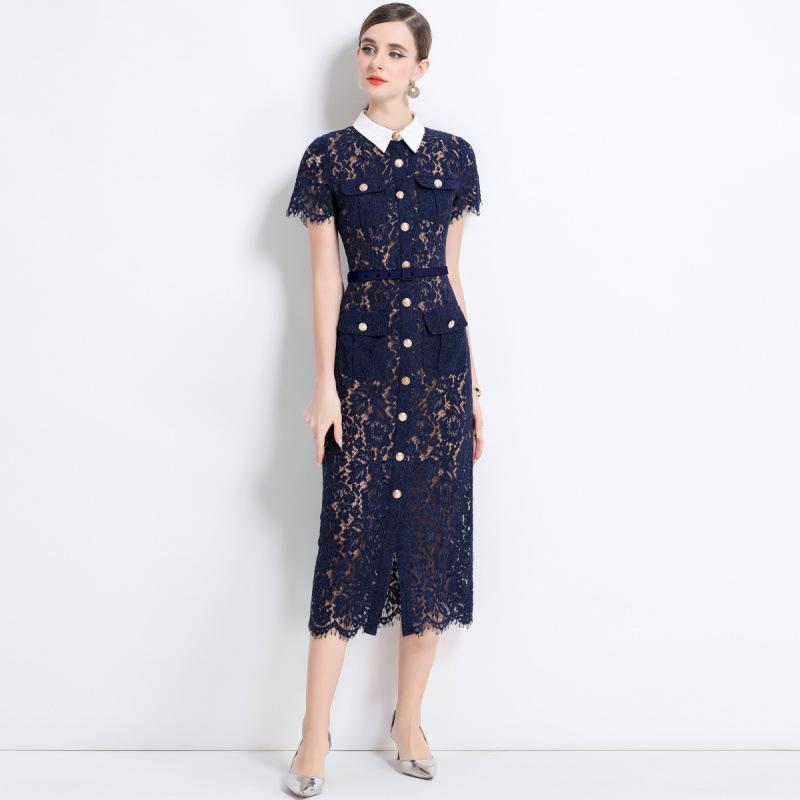中古】 ELISABETTA FRANCHI ノースリーブワンピース ブラック サイズ