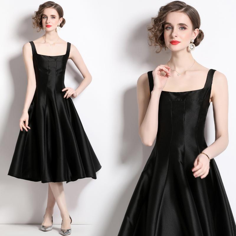 中古】 ELISABETTA FRANCHI ノースリーブワンピース ブラック サイズ