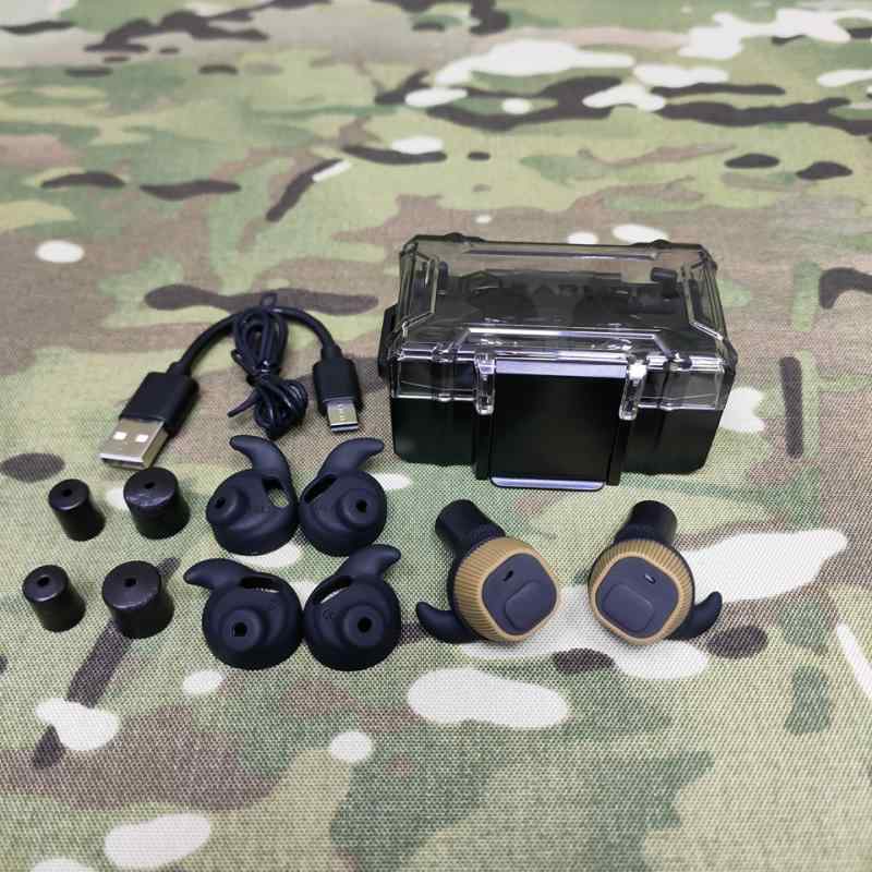 防音 耳栓 罷めさせる 加工 耳障りな音 打つ手 陰電子 能動的 響動めき 抑えつける 周囲の状況音 高まる 拾音 役立つこと インイヤー 携帯型 パウダーコンパクト 耳防御すること 黒いこと アーミーグリーン タン色合い