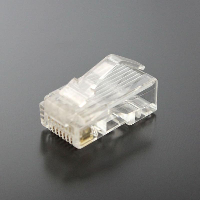 タローズTARO'S LANケーブル用RJ45プラグ/コネクタ CAT5e 単線/撚り線共用 50μ アーチラッチ|櫻花舎店