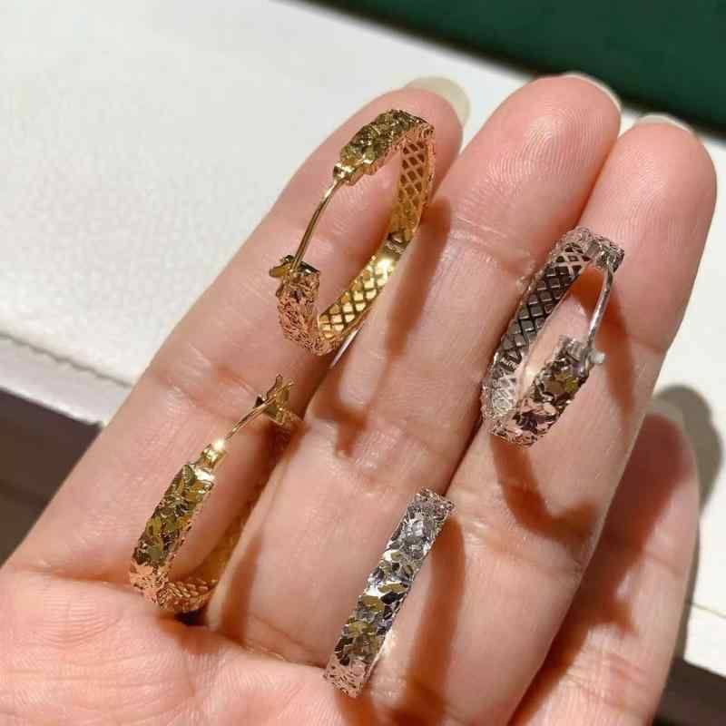 ピアス レディース 925銀 メッキ加工 菱形 アイス加工 大ぶり 円型 幾何 精緻 高級感 軽奢 ファッション スタイリッシュ エレガント モダン 通勤 普段使い 冬 金 銀|櫻花舎店