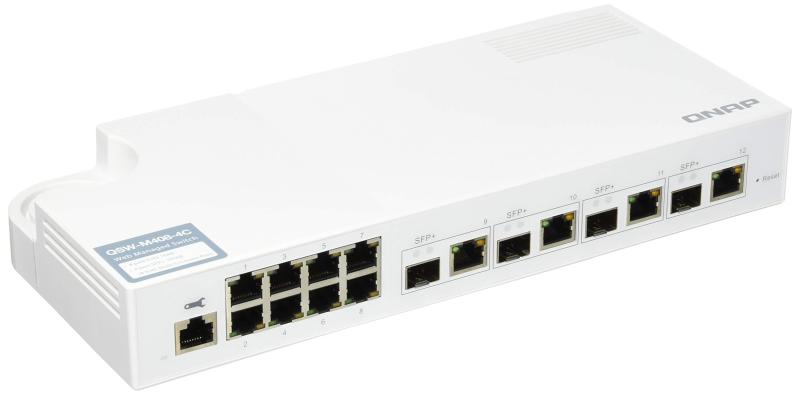 QNAP(キューナップ)10GbE L2 Webマネージドスイッチ 4つの10GbE SFP+/RJ45ジャズバンド界面、8つのギガビットイーサネットポート QSW-M408-4C