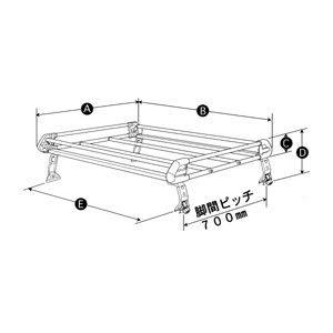 TUFREQ タフレック ルーフキャリア トヨタ コロナプレミオ 年式：H8.1~H13.12 型式：AT/ST/CT Pシリーズ PE22A2 PE22A2