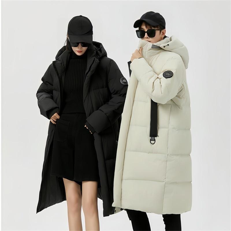 羽?服 メンズ レディース アウター 厚地の外套 ロング丈 朦々たる ボンネット 落ちこむ上衣 白鴨落ちこむ 防寒 酷寒 防風 雨合羽 無地 乳白 黒 有りの実 お一揃い 普段使い走り 通い 通学 冬 秋冬 生あたたかい 厚地の外套 ミリタリー 隠し