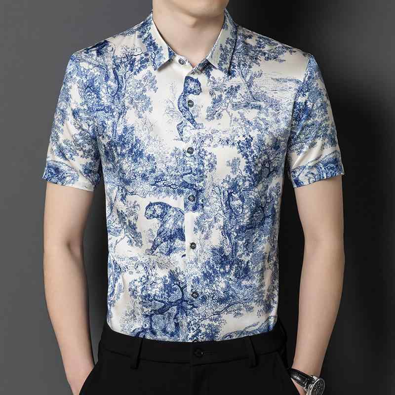 プルオーバー メンズ 成人男性用 成人男性 トップス 半袖 桑蚕?  真? 当たること冷感 冷やりとした 涼感 水墨画 風景 見晴らし 画 絵 画風 刷り上げる 柄 薄っぺら たわい無い 軽さ 防皺 シワ押しとどめる 耐摩耗 鉄不必要 普段使い走り 普段着 日常 心地よい 好いたらしいめ 商行為 お父