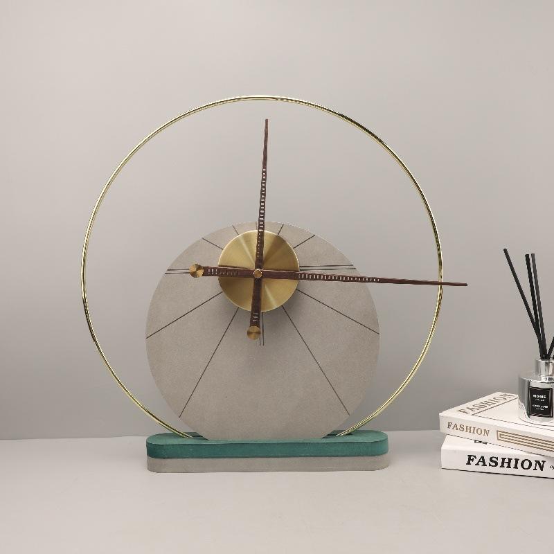 座鐘 メンズ レディース 北欧 ミニマル 金属 アナログ 幾何学 置き時計 デスククロック テーブルクロック 置時計 クロック 静音 装飾品 飾り オブジェ インテリア アート 卓上 書斎 リビング ホテル 寝室 部屋 自宅 普段使い おしゃれ モダン |櫻花舎店