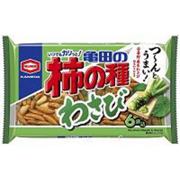 亀田製菓 亀田の柿の種 わさび 6袋詰 164g 12コ入り 2023/02/06発売 (4901313204689)