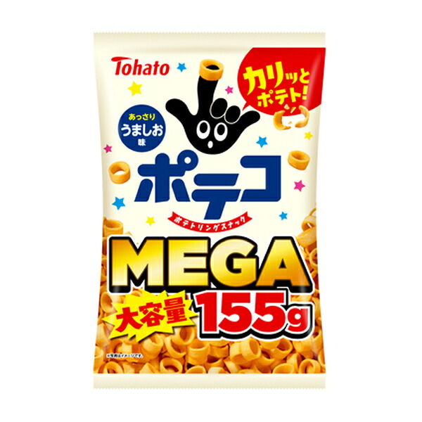 東ハト ＭＥＧＡ大容量ポテコ うましお味 155g 12コ入り 2026/02/16発売 (4901940117178)