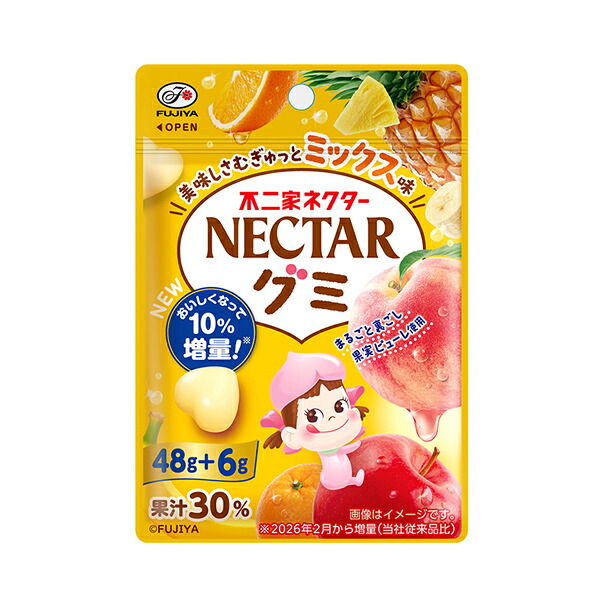 不二家 ネクターグミ（ミックス） 54g 120コ入り 2026/02/02発売 (4902555126906c)