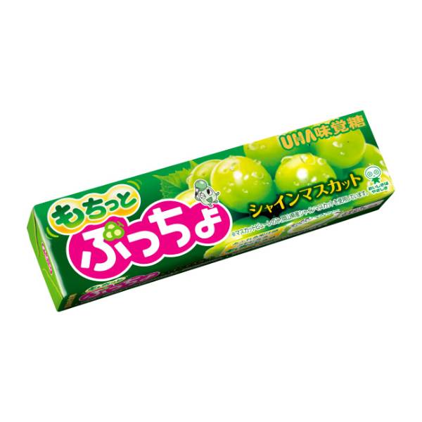 UHA味覚糖 ぷっちょスティック　もちっとシャインマスカット 10粒 120コ入り 2026/03/09発売 (4902750945913c)｜おかしのマーチ
