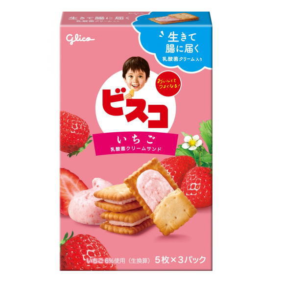 江崎グリコ ビスコ いちご15枚&times;120個｜おかしのフェスタ