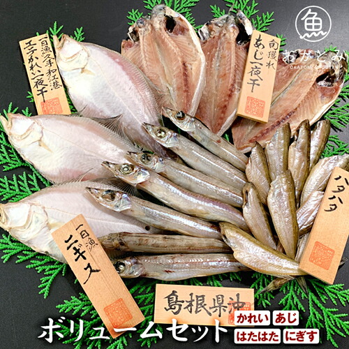 楽天市場 送料無料 地魚干物ボリュームセット かれい あじ はたはた にぎす 干物セット 干物 ひもの 一夜干し 国産 島根産 バーベキュー q 海鮮 セット 炭火焼 産地直送 お取り寄せ 朝食 小魚 無添加 岡富商店 Js 山陰とれたて日本海おかとみ