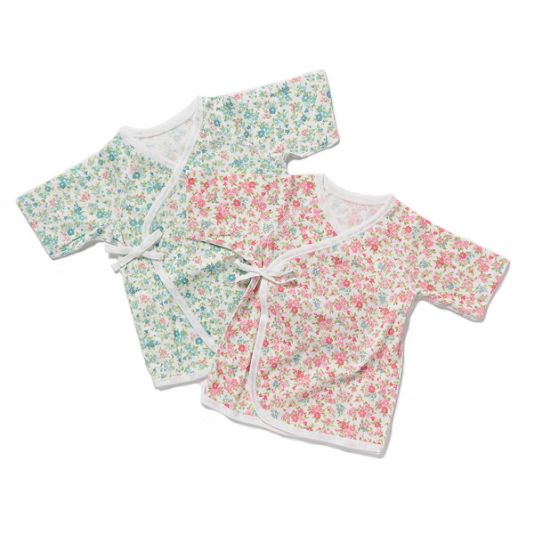 短肌着 フラワーパーク 【年間定番フライス素材】 シンク・ビー マタニティ＆ベビー apibaby store
