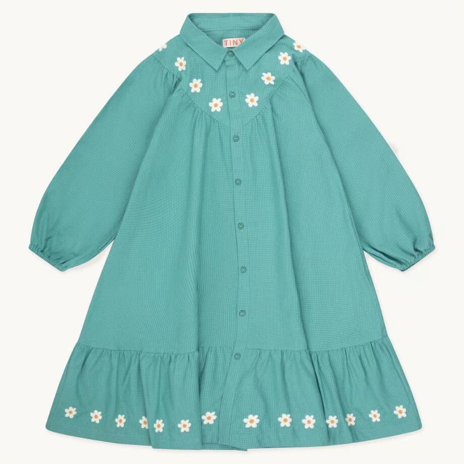 DAISIES DRESS dark emerald / tinycottons(タイニーコットンズ)|マタニティ&ベビー apibaby store