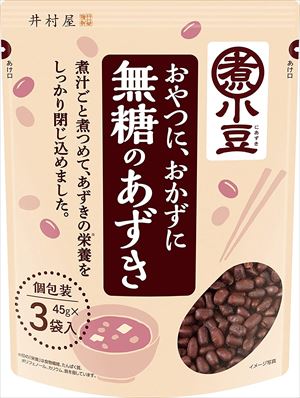 送料無料 井村屋 無糖のあずき 3袋入り135g×20個