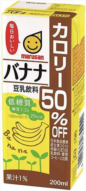 送料無料 マルサンアイ 豆乳飲料 バナナカロリー50％オフ 200ml×48本 【福袋セール】, 50% 割引 | saferoad.com.sa