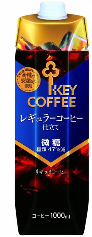 国内正規総代理店アイテム】 1L キーコーヒー 微糖 リキッドコーヒー テトラプリズマ コーヒー