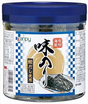 送料無料 カンピー 有明海産卓上味のり 10切80枚×24個
