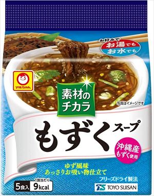 送料無料 東洋水産 素材のチカラ 沖縄産もずくスープ 5食入×24個|御用蔵 大川
