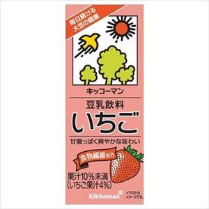 送料無料 キッコーマン 豆乳飲料 いちご 200ml×72本
