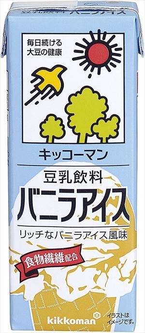 送料無料 キッコーマン 豆乳飲料 バニラアイス