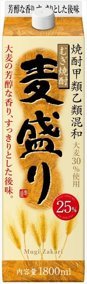 発売モデル 合同酒精 麦盛り 25度 パック 焼酎 1800ml qdtek.vn