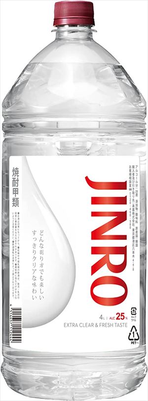 眞露 JINRO 焼酎 25度 4000ml×4本