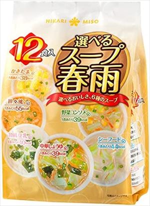 送料無料 ひかり味噌 選べるスープ春雨 12食入×16袋