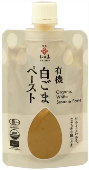 送料無料 和田萬 有機白ごまペースト 80g×40個