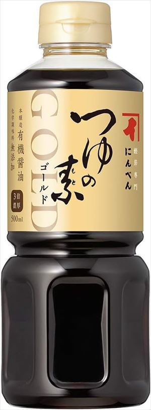 送料無料 にんべん つゆの素ゴールド 500ml×24本|御用蔵 大川