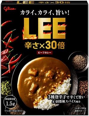 送料無料 江崎グリコ ビーフカレーLEE辛さ×30倍 180g×60個|御用蔵 大川