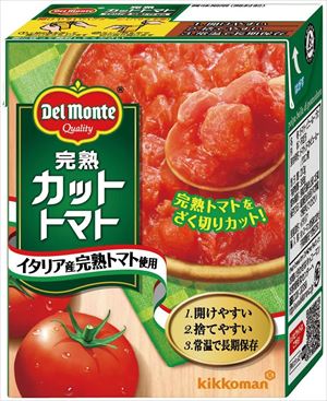 送料無料 キッコーマン デルモンテ 完熟カットトマト 388g×24個