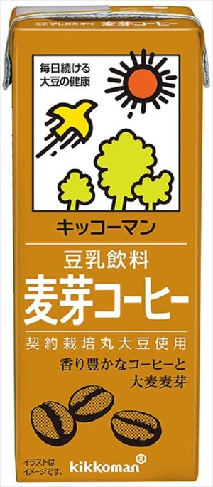 送料無料 キッコーマン飲料 豆乳飲料 麦芽コーヒー 200ml×72本 CS