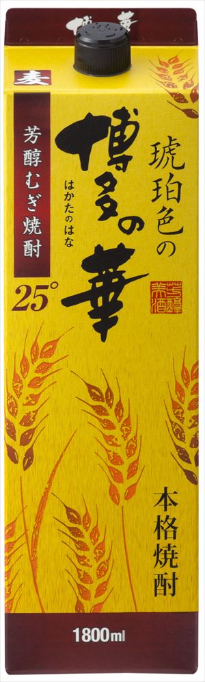 即納最大半額 本格焼酎 琥珀色の博多の華 むぎ 25度 パック 1800ml×6本 qdtek.vn